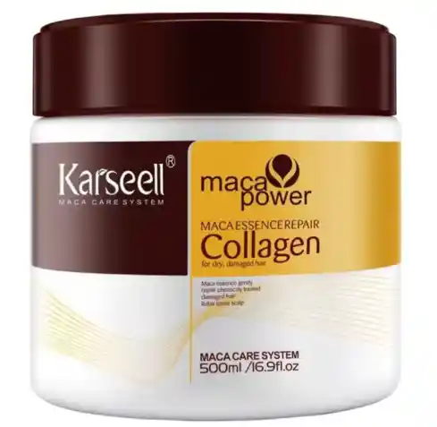 500 ml KARSEELL Mascarilla Pelo - Reparación Profunda para Cabello Seco Dañado con Colágeno y Aceite de Argán (19,34€ cuenta nueva)