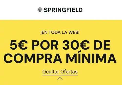5€ de decuento en Springfield por compras +30€