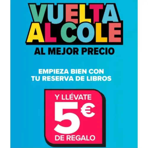 5€ de regalo al reservar tus libros de texto en Carrefour