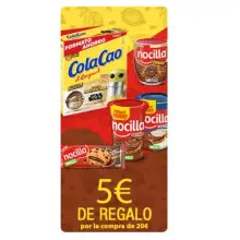 5€ de regalo por la compra de 20€ en estos productos (Supermercado Día Online)