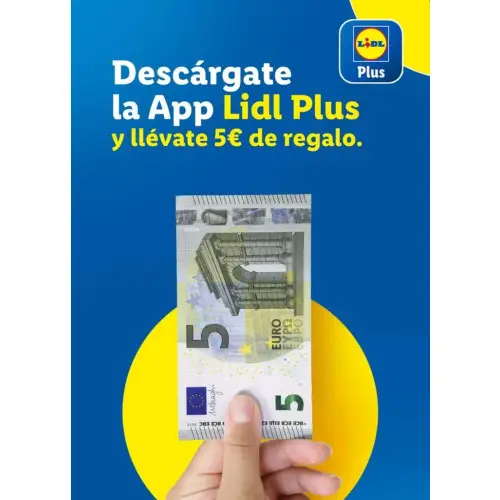 5€ de descuento por una compra mínima de 5€ en LIDL (GRATIS)