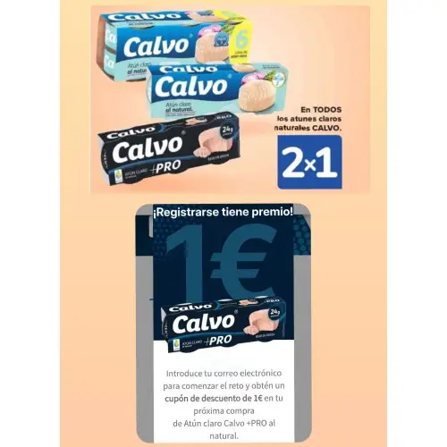 6 latas Calvo PRO por 1,99€ en carrefour con cupón descuento