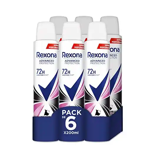 6x Rexona Advance Protection Invisible Pure Desodorantes Mujer 200ml