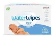 720 Toallitas húmedas WaterWipes Originales para Bebés, 99,9% Base de Agua, y Sin Perfume para Pieles Sensibles