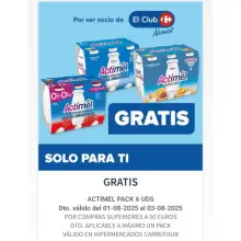 Actimel gratis por compras en Carrefour