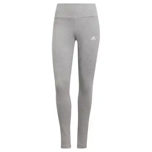 adidas Essentials High-waisted Logo Leggings Mujer, Medium Grey Heather/White, M