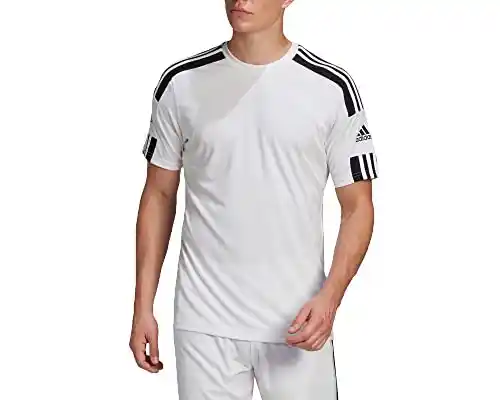 adidas Squadra 21 Jersey Camiseta de mangas corta, White/Black, M Hombre