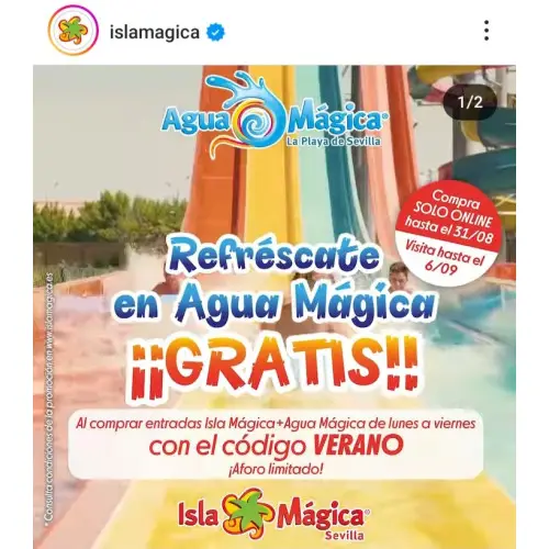 Agua Mágica GRATIS comprando Isla mágica + Agua mágica (Sevilla)