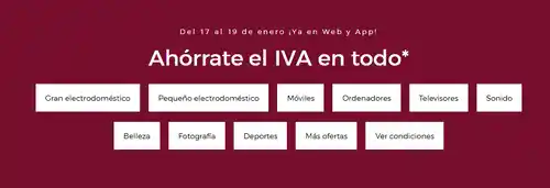 Ahorro IVA en el Corte Inglés