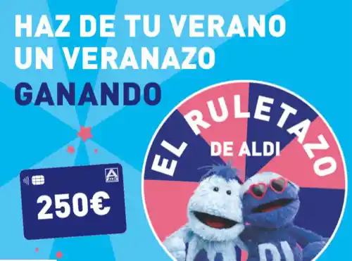 Aldi regala 5 tarjetas valoradas en 250€ (Sorteo)