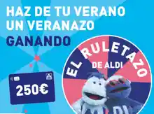 Aldi regala 5 tarjetas valoradas en 250€ (Sorteo)