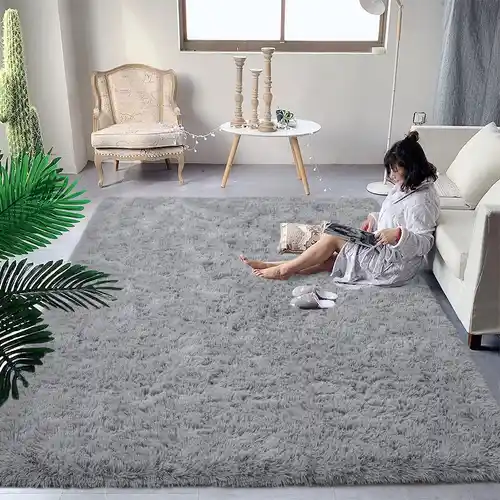 Alfombras de felpa esponjosas, Ultra suaves, modernas, para interiores, sala de estar, juegos, dormitorio de niños, decoración del hogar, alfombra para guardería...