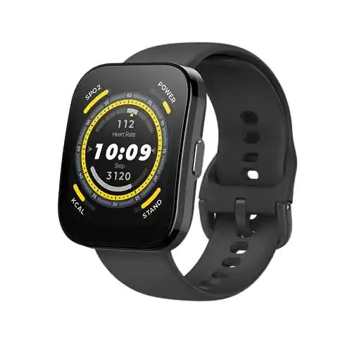 Amazfit Bip 5 46mm Smartwatch, llamadas Bluetooth, Alexa, GPS, batería de 10 días duración, rastreador de actividad física con frecuencia cardíaca, control de oxígeno en sangre