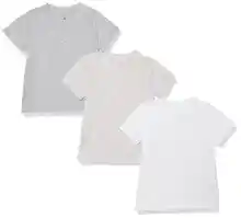 Amazon Essentials Camiseta de Manga Corta de algodón orgánico (Anteriormente Amazon Aware) Unisex Bebés, Pack de 3, Gris Mezcla, 0 Meses