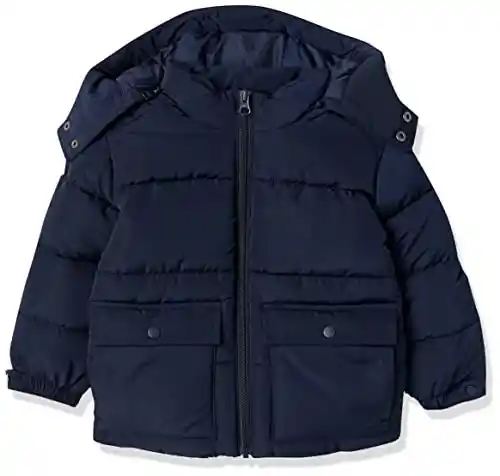 Amazon Essentials Chaqueta acolchada de manga larga de poliéster reciclado (anteriormente Amazon Aware) Unisex Niño, Azul Marino, 9 años