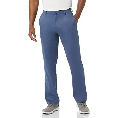 Amazon Essentials Pantalón de Golf Elástico de Ajuste Clásico - colores interrumpidos Hombre, Añil, 40W / 28L