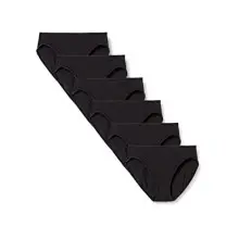 Pack de 6 Amazon Essentials Ropa Interior Corta de Algodón de Pierna Alta (Disponible en Tallas Grandes)