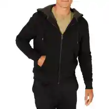Amazon Essentials Sudadera con capucha de forro polar y cremallera completa, con forro sherpa Hombre, Verde Oliva, M