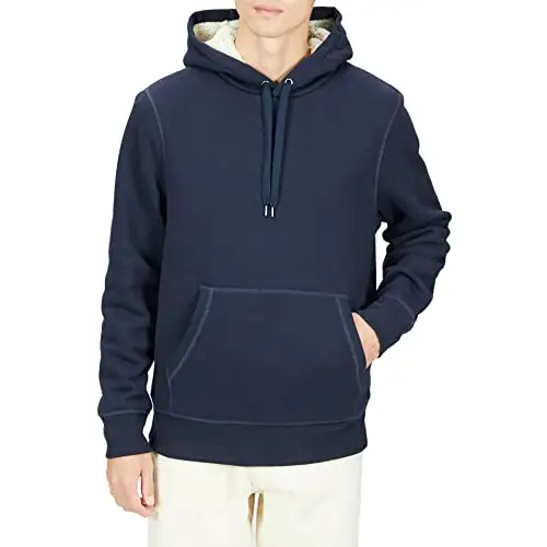 Amazon Essentials Sudadera con Capucha y Forro Polar Hombre, Azul Marino, L