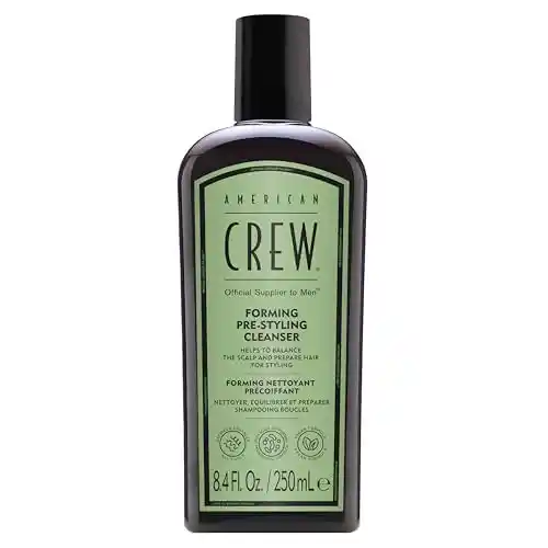 American Crew Forming Pre-Styling Cleanser | Champú Pre-Peinado | Champú vegano antiencrespamiento para cabello rizado | Producto previo al peinado | 250ML