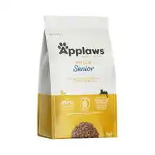 Applaws Alimento Seco Natural sin Granos para Gatos Mayores, Sabor a Pollo - Bolsa de 2 kg