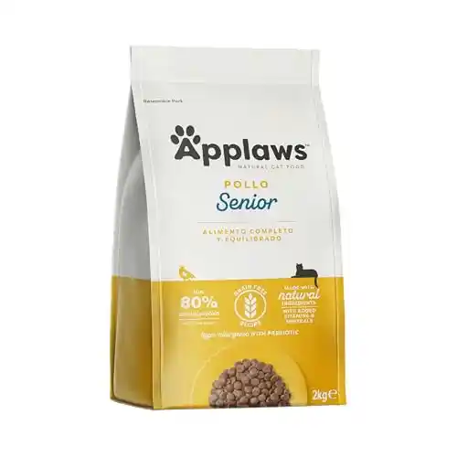 Applaws Alimento Seco Natural sin Granos para Gatos Mayores, Sabor a Pollo - Bolsa de 2 kg