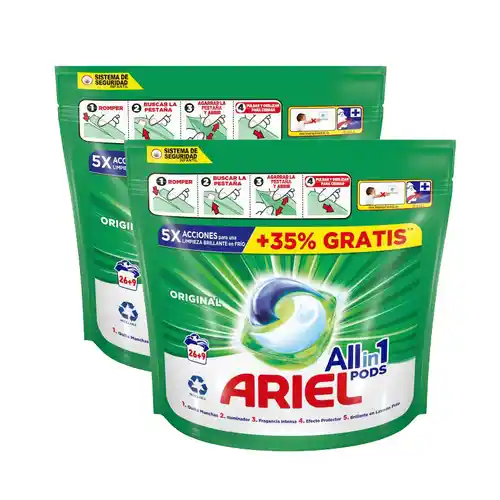ARIEL Detergente All-in-1 Pods 70 lavados - la cápsula 0,2€