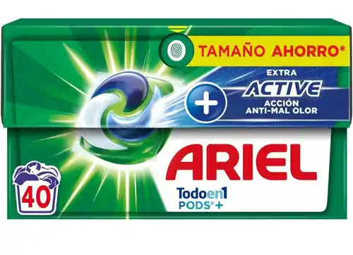 ARIEL PODS Todo en 1 Detergente Lavadora Liquido en Capsulas/Pastillas, 40 Lavados