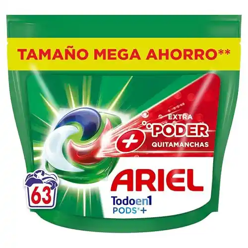 ARIEL PODS Todo en 1 Detergente Lavadora Liquido en Capsulas/Pastillas, 90 Lavados