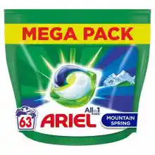 ARIEL PODS Todo en 1 Detergente Líquido Para Lavadora Cápsulas 63 Lavados