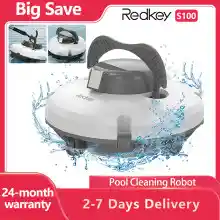 Aspiradora robótica Redkey S100 inalámbrica para piscinas.