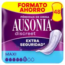 Ausonia Discreet Compresas Maxi, Pack de 48 ,Para Pérdidas De Orina Para Mujer, Protección Completa*, Discreción Increíble