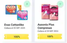 Ausonia Plus y Evax cottonlike Compresas GRATIS con La Cuponera