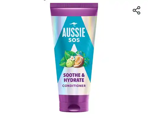 Aussie SOS Soothe & Hydrate Acondicionador 200ml Para Pelo Y Cuero Cabelludo Muy Secos.