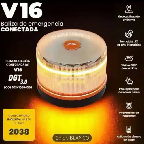 Baliza V16 Luz de Emergencia Homologada DGT con SIM y datos hasta 2038