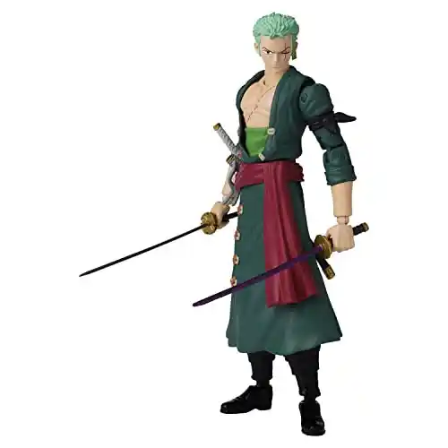 BANDAI - One Piece Anime Heroes Figura de Acción Roronoa Zoro 17cm - 36932 Multicolor - Figuras articuladas - ¡Hazte con el Tesoro de Las Figuras Anime Heroes de One Piece!.