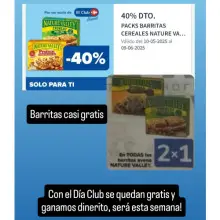 Barritas de cereales nature valley gratis (cuentas seleccionadas 27 y 28 de mayo)
