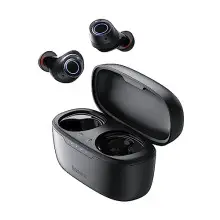 Baseus Auriculares Inalambricos Bluetooth 5.3 con Cancelación Ruido Activa Híbrida -48dB, 140H de Reproducción, Resistente al Agua IPX6, 4 Micrófonos ENC, Baja Latencia 0,038s - Bowie MA10