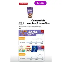 Batido Milka GRATIS (cuentas seleccionadas Carrefour)