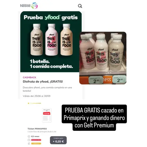 Batido this is food gratis y ganando dinero con Nestlé y Gelt Premium