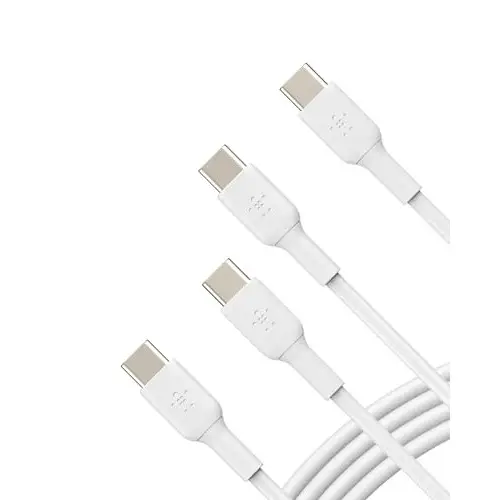 2 unidades (cable USB-C de carga rápida Tipo C) 1 m, blanco