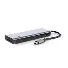 Belkin - Hub USB-C multipuerto 7 en 1 (con HDMI 4K, USB-C, 2 USB-A, puerto de audio de 3.5 mm, ranura para SD 3.0 y micro-SD 3.0, para MacBook Pro, MacBook Air, iPad Pro, XPS y otros)