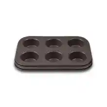 Set de 2 Moldes de 6 Muffins de 26.5X18.5X3 cm - Piezas para el Horno de Extrema Resistencia