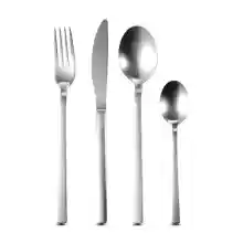 Bergner Cubertería, Acero Inoxidable, Cromado Mate, 17.5x7.5x27 cm, 24