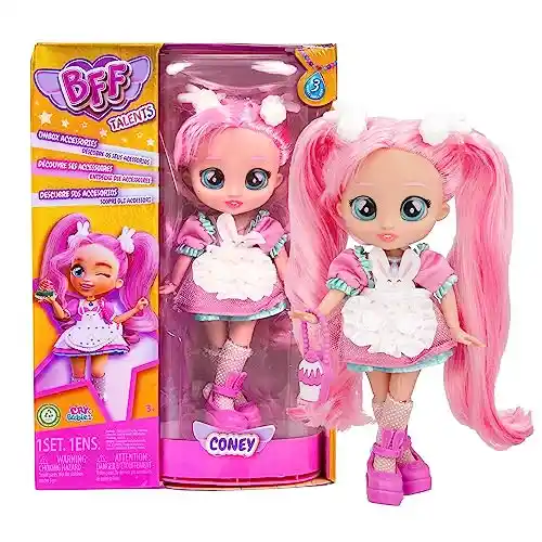 BFF BY BEBÉS LLORONES Coney - Coleccionable Muñeca de Moda con Pelo Largo, Ropa de Tela y 9 Accesorios -Regalo optimo para NIÑOS y NIÑAS +5 Años