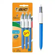 BIC Blíster de 3 Bolis, Color azul