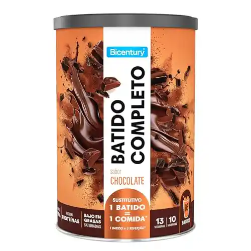 Bicentury Batido Completo Sustitutivo de Comida Sabor Chocolate, Rico en Proteínas, Bajo en Grasas saturadas, Un batido equivale a una comida completa, 436 g, 16 raciones