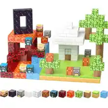 Bloques de construcción magnéticos 100pcs, juguetes sensoriales STEM, juguetes de bloques de construcción para niños y niñas de 3+ años, juguetes creativos de bloques de construcción magnéticos