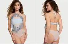 Body con cuello halter transparente – Victoria's Secret