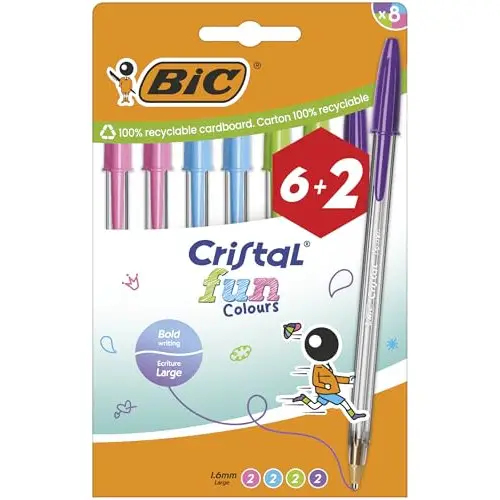 Bolígrafos BIC Cristal Fun en colores variados
